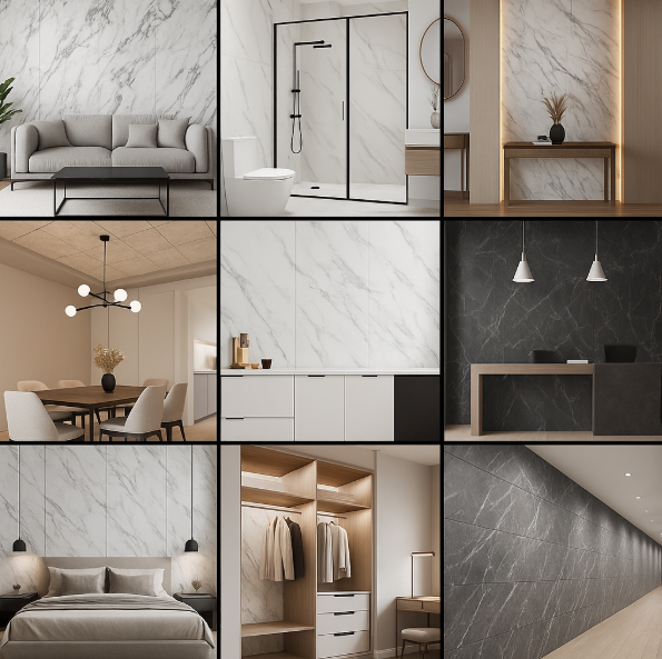 10 Stunning Interior Design Ideas Using 3D PVC Marble Wall Panels