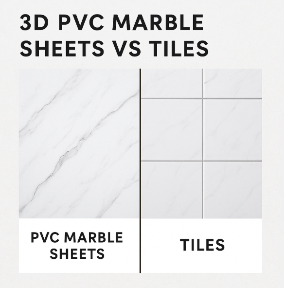 3D PVC Marble Sheets vs Tiles: Which Is Better for Wall Decor?