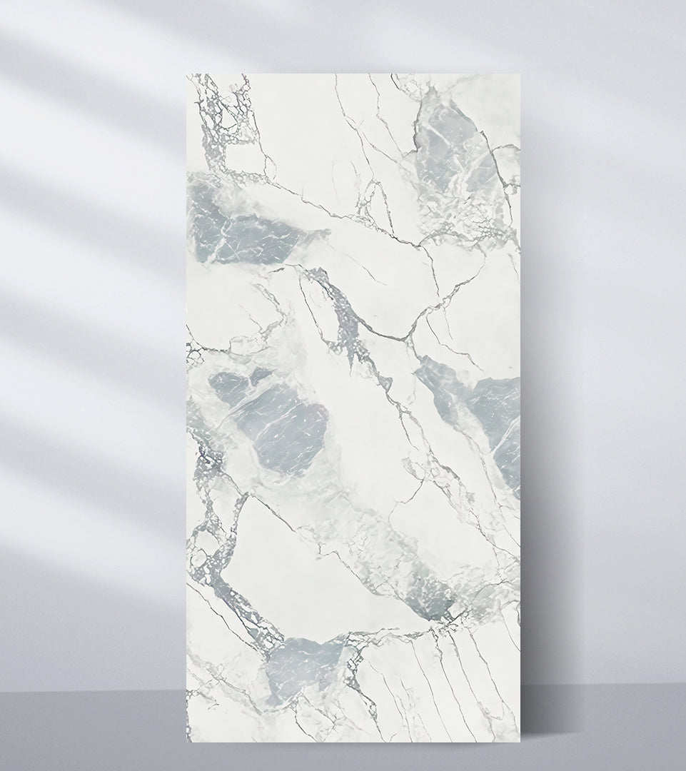 PVC Marble Sheet Wall Decor Center Blue Mist