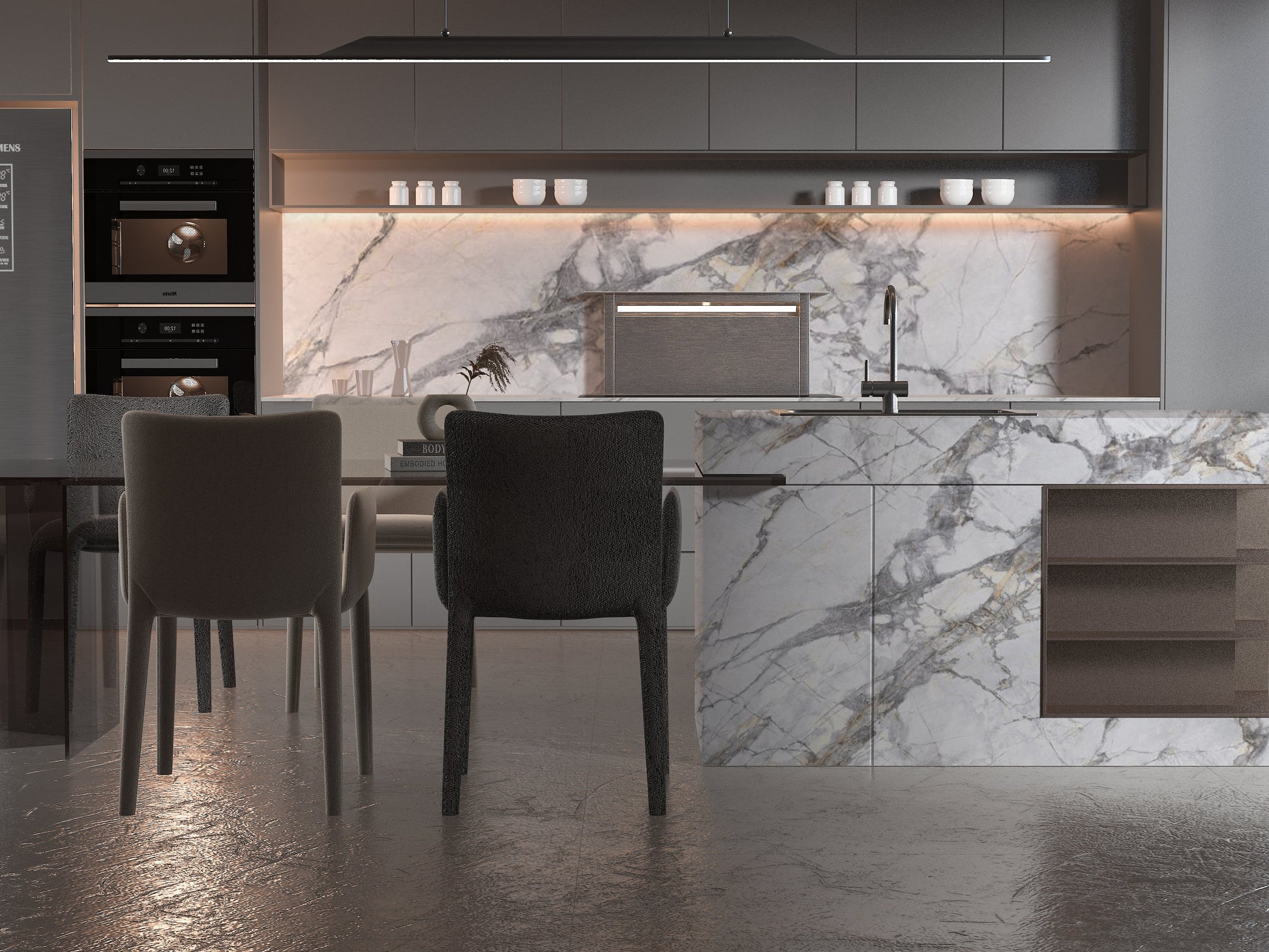 PVC 3D Marble Sheet Deep Veins. Wall Decor Center. Kitchen Design From PVC Marble Sheets