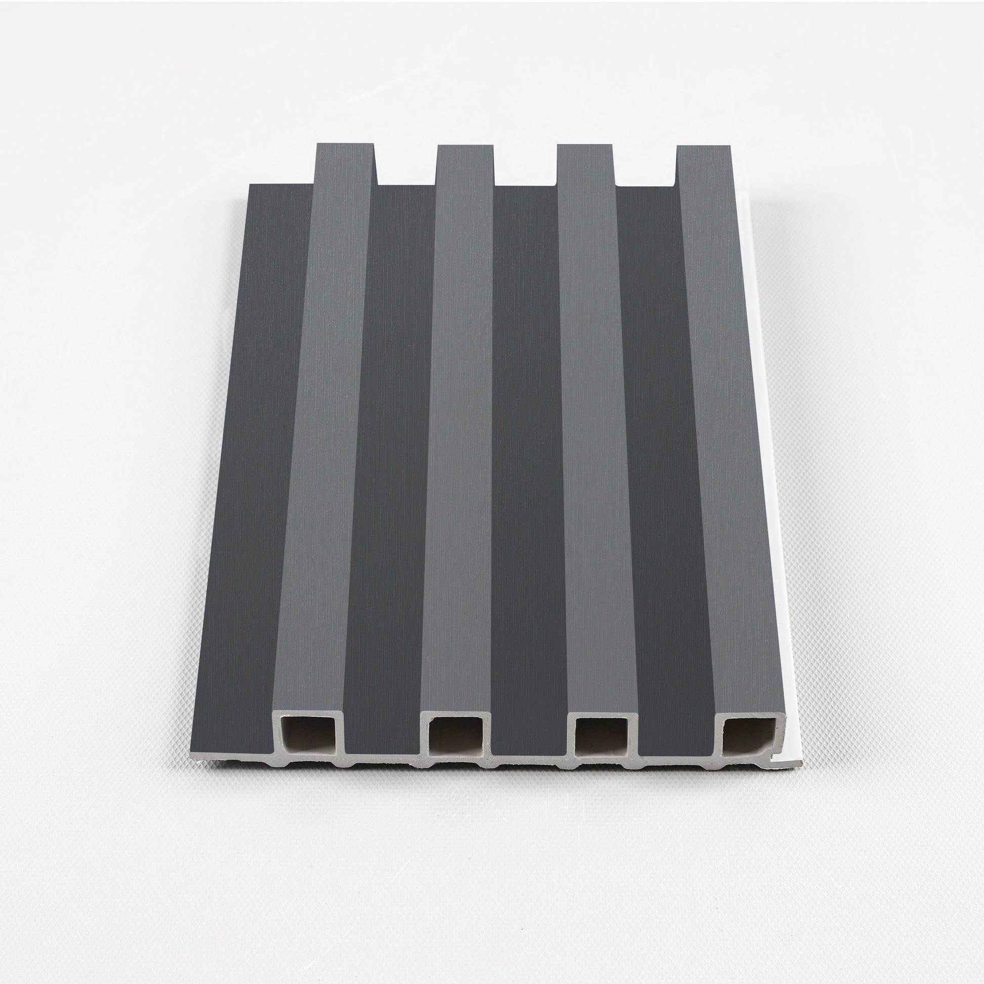 Silver Gray Metallic WPC Fluted 3D Wall Panels. Wall Decor Center