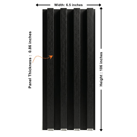Decorative Blackwood WPC Wall Panels with Wood Grain Finish