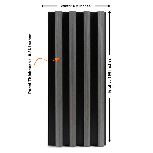Carborn Gray WPC Fluted 3D Wall Panels – 42.9 sq. ft./Box