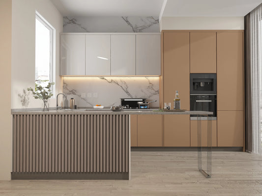 Cedar Oak WPC Fluted 3D Wall Panels | 14 Panels per Box (68 sq. ft. Coverage)