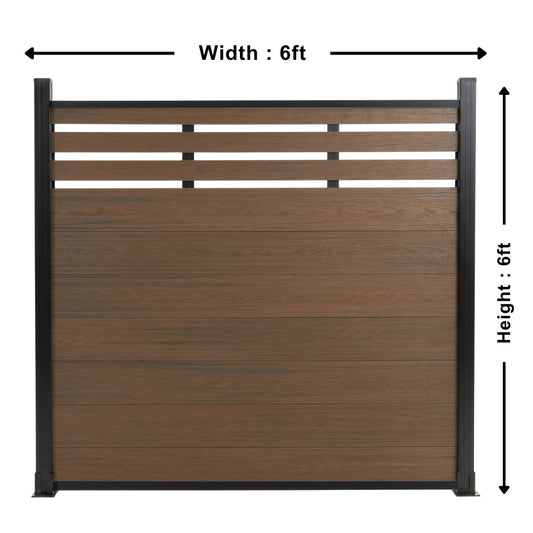 Top Lattice Privacy Composite Fence Wholesale Price - Walnut