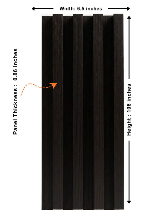 Walnut Ink Metallic WPC Fluted 3D Wall Panels | 48 sq. ft./Box