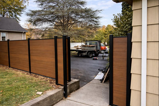 Composite fence system weather resistant design