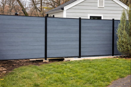 Composite fencing panels for modern outdoor privacy