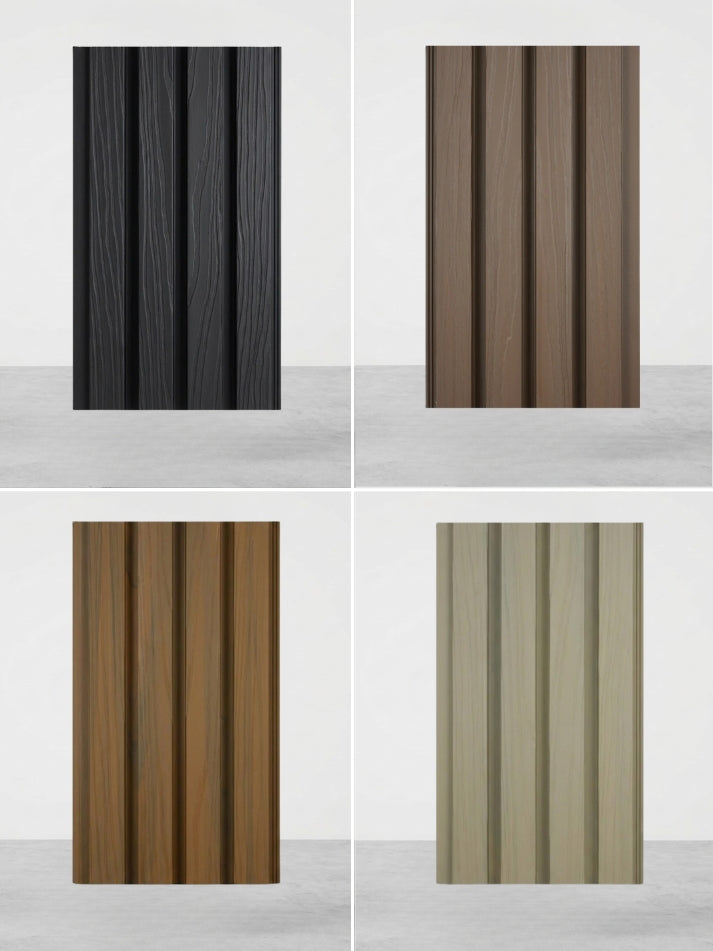 Black, Brown, and Gray Composite Cladding Boards for Stylish Wall Upgrades