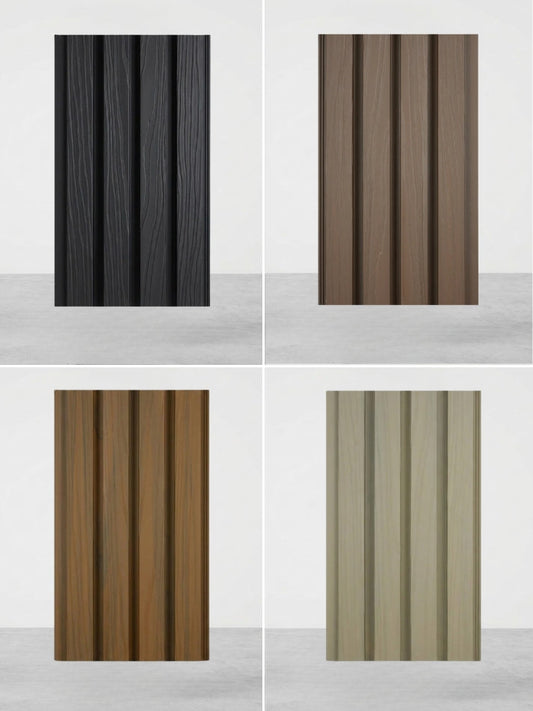 Black, Brown, and Gray Composite Cladding Boards for Stylish Wall Upgrades