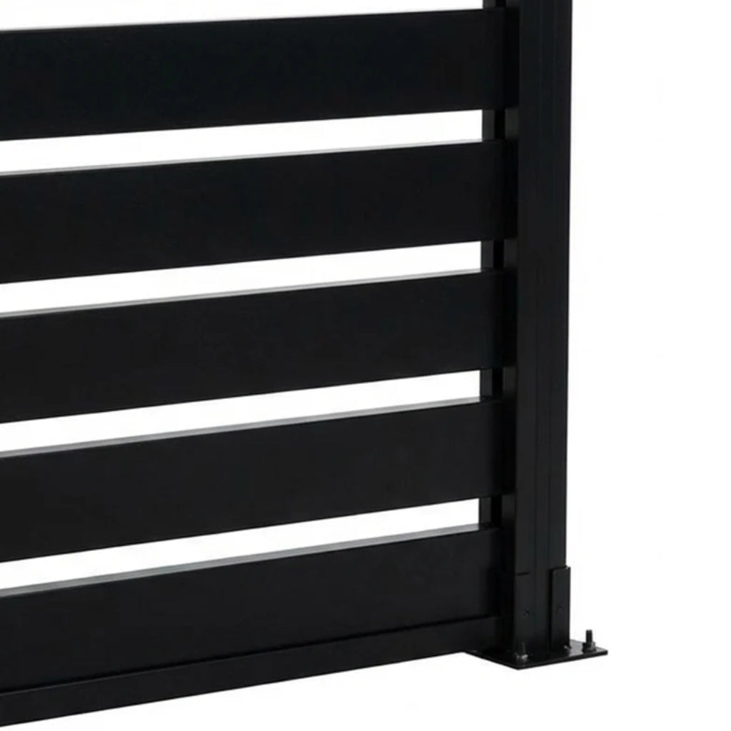 horizontal slat aluminum fence panel for modern exterior design