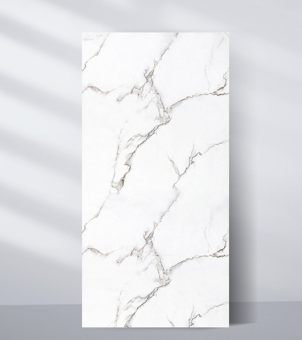 PVC Marble Sheet Wall Decor Center Calacatta White Marble