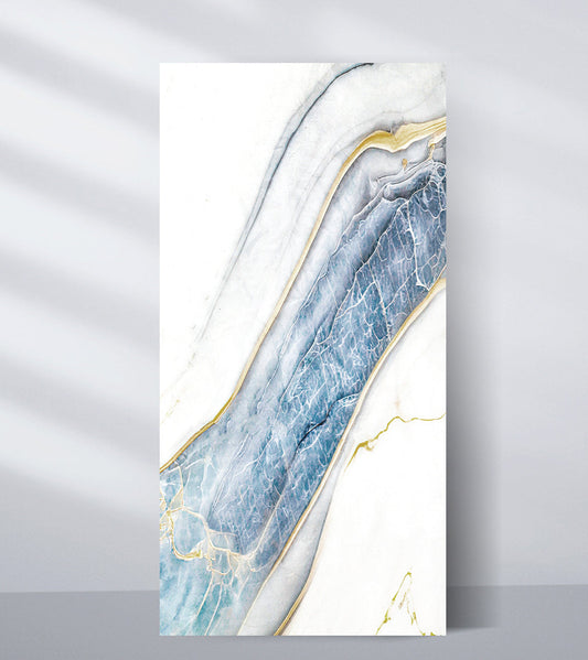 PVC Marble Sheet Wall Decor Center Blue Drift Marble