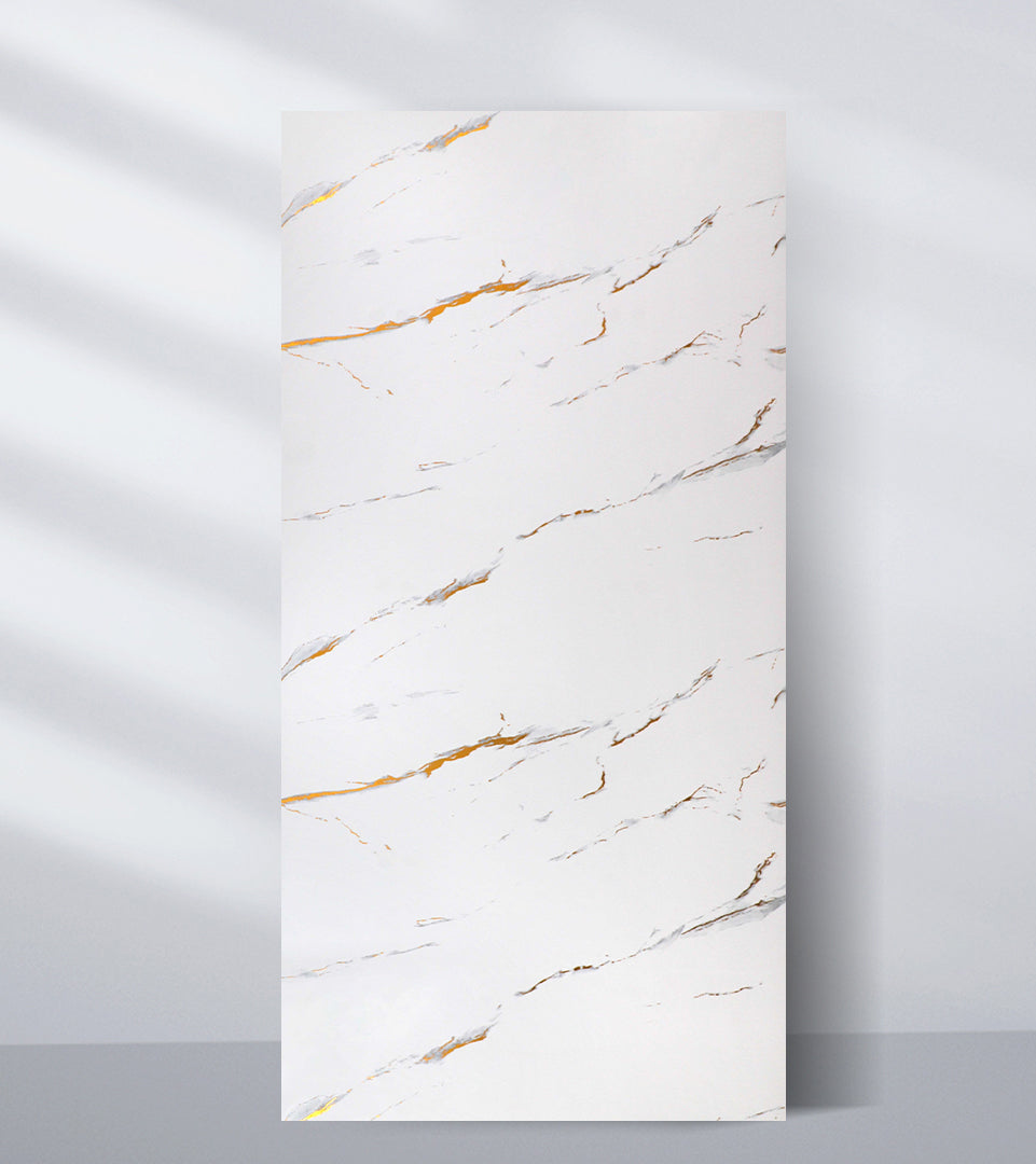 PVC Marble Sheet Wall Decor Center Caramel Vein Marble