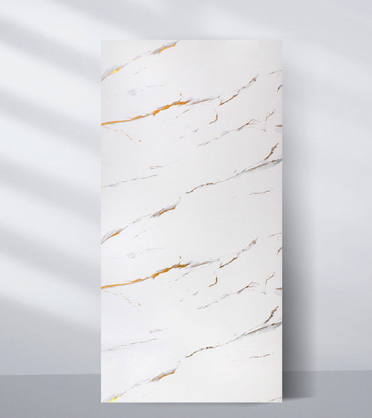 PVC Marble Sheet Wall Decor Center Caramel Vein Marble