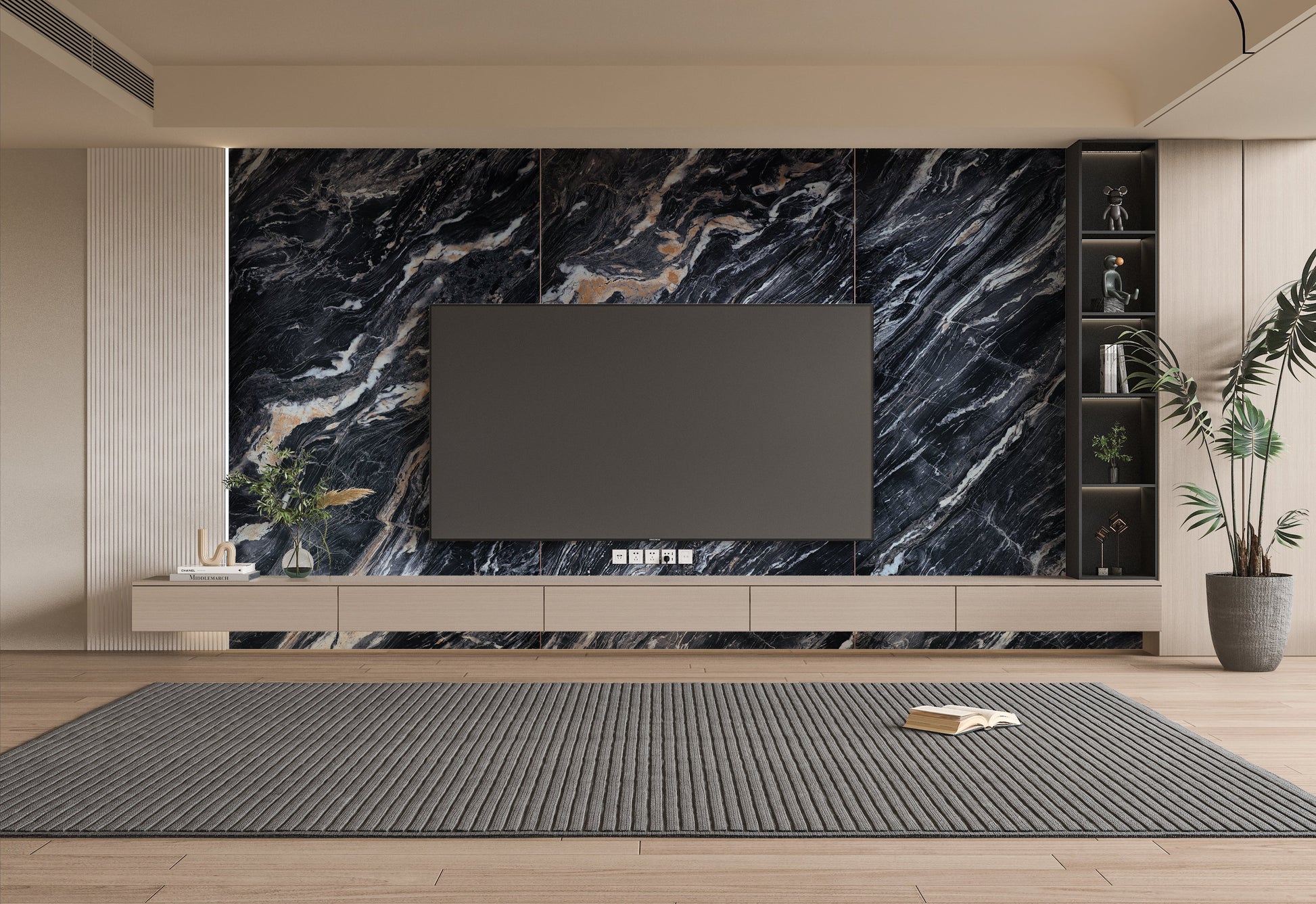 3D Doral Night marble wall panel
UV protected PVC wall panel
Fireproof and waterproof wall panel
Large 4x8 ft marble PVC sheet
Durable 3D PVC wall cladding