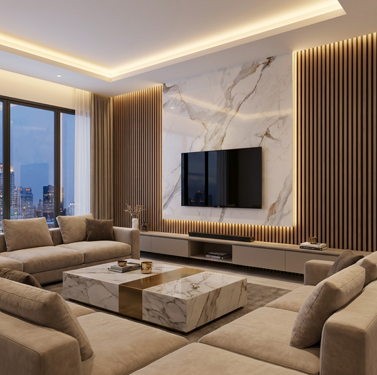 3D PVC marble wall panel
White wave azure tv wall design 