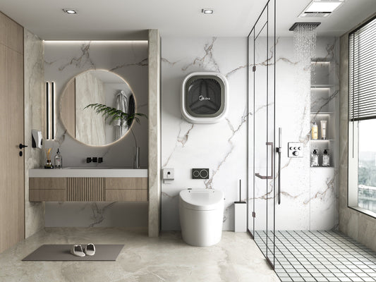 PVC 3D Marble Sheet Calacatta White. Wall Decor Center. Bathroom Design From PVC Marble Sheets