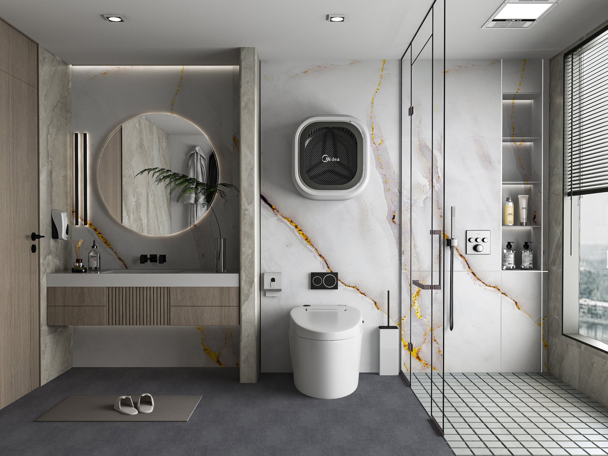 PVC 3D Marble Sheet Empress Gold Polished. Wall Decor Center. Bathroom Design From PVC Marble Sheets