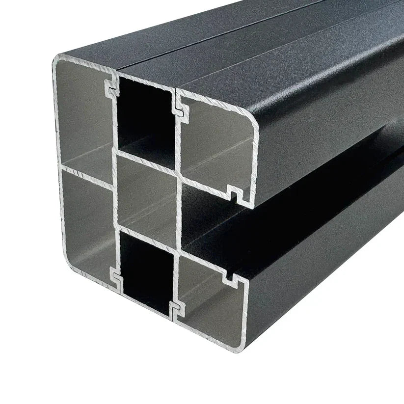 Aluminum fence post designed for tall security fence applications