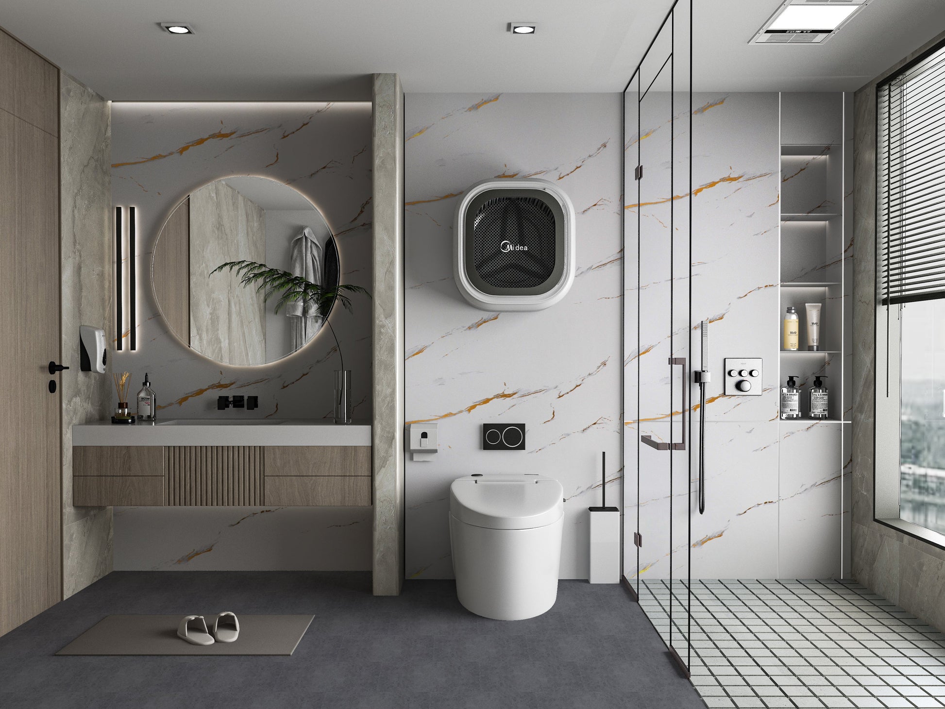 PVC 3D Marble Sheet Caramel Vein. Wall Decor Center. Bathroom Design From PVC Marble Sheets