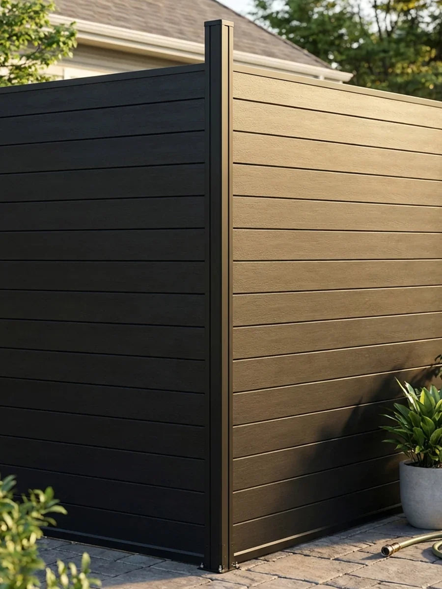 powder coated black aluminum fence panel 6 ft x 6 ft weather resistant