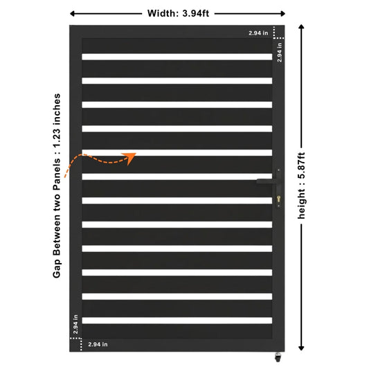 Aluminum Premium Fence Single Gate (4ftx 6ft) – Modern, Heavy Duty, Semi Privacy