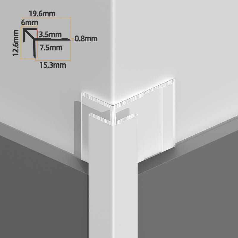 Durable aluminum wall panel trim creating a crisp outside sharp corner on modern cladding