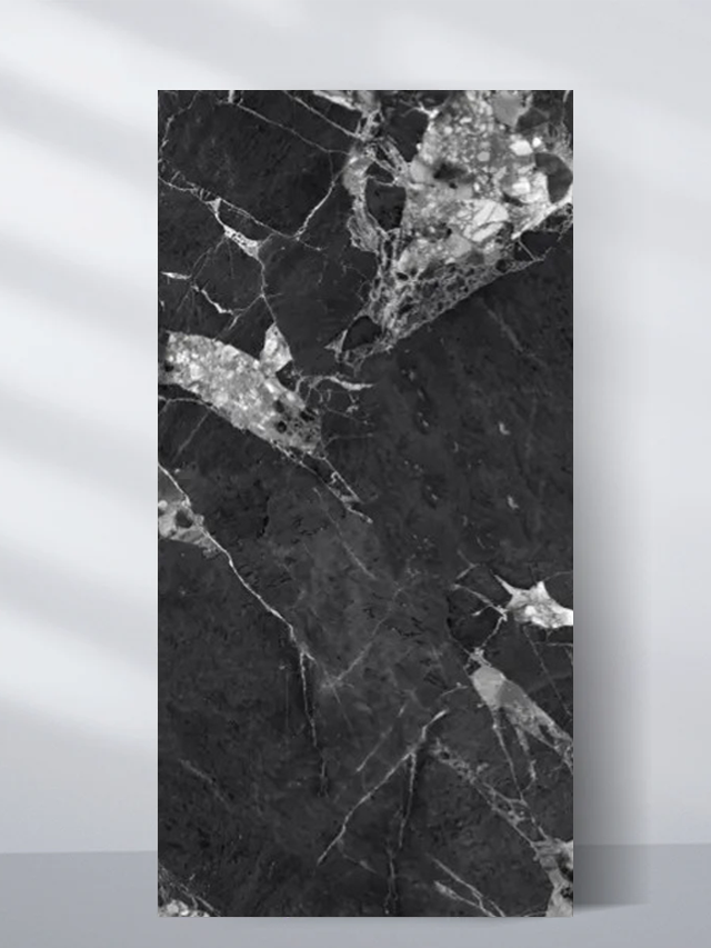 Black and White Marble UV Protected PVC Wall Panel 