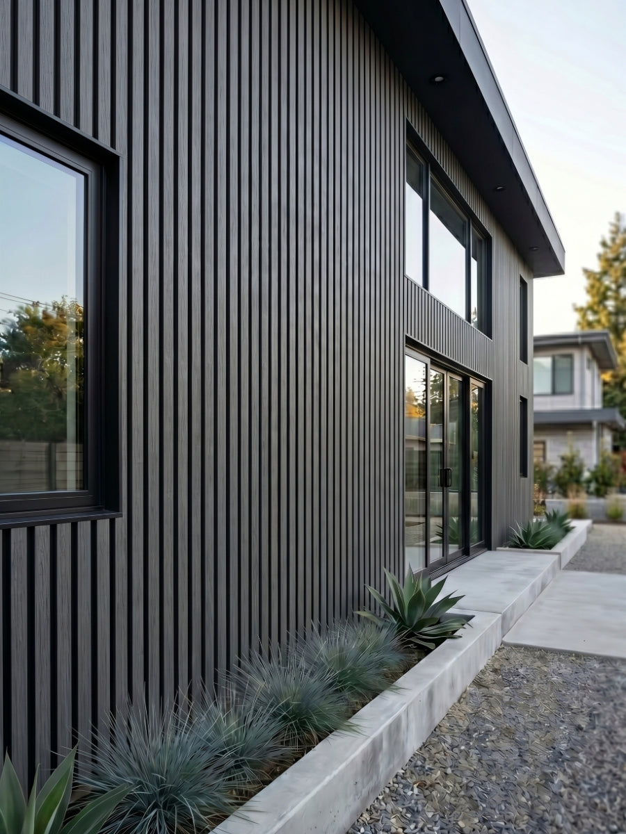 Black Gray Composite Siding Panels