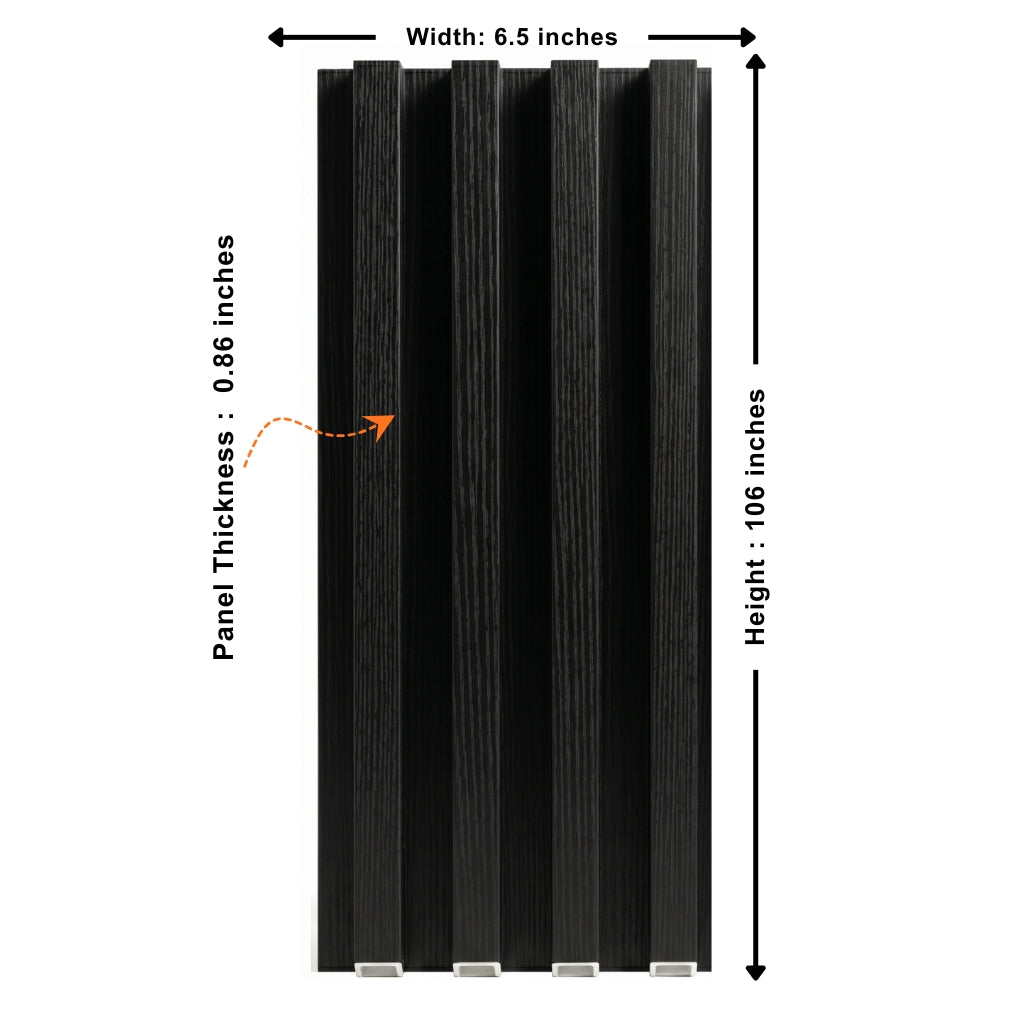 Decorative Blackwood WPC Wall Panels with Wood Grain Finish