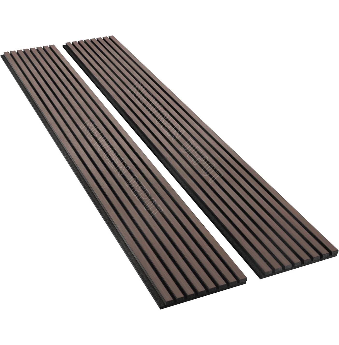 Brown Wood Slat Acoustic Panels
