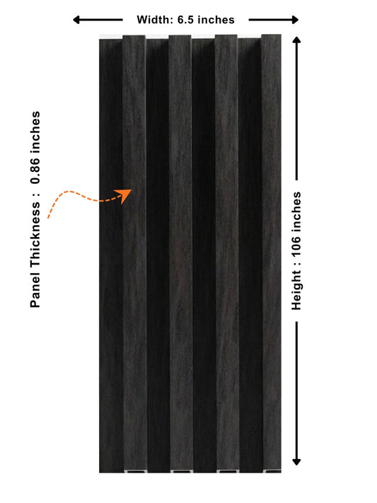 Dark Smoky Oak WPC Fluted 3D Wall Panels |  48 sq. ft./Box