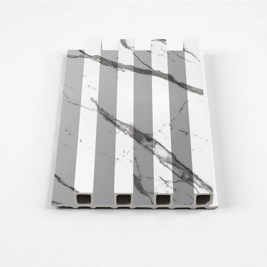 Gray Vain WPC Fluted 3D Wall Panels | 14 Panels per Box (68 sq. ft. Coverage)