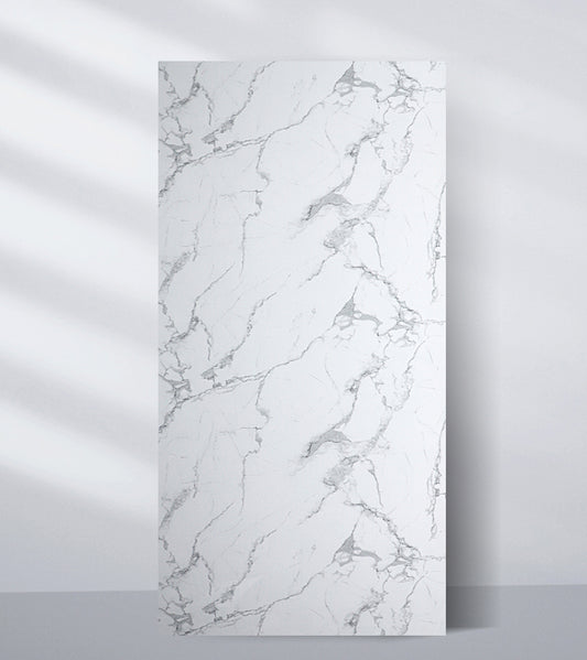 White Gray Pearl Marble UV Protected PVC Wall Panel 