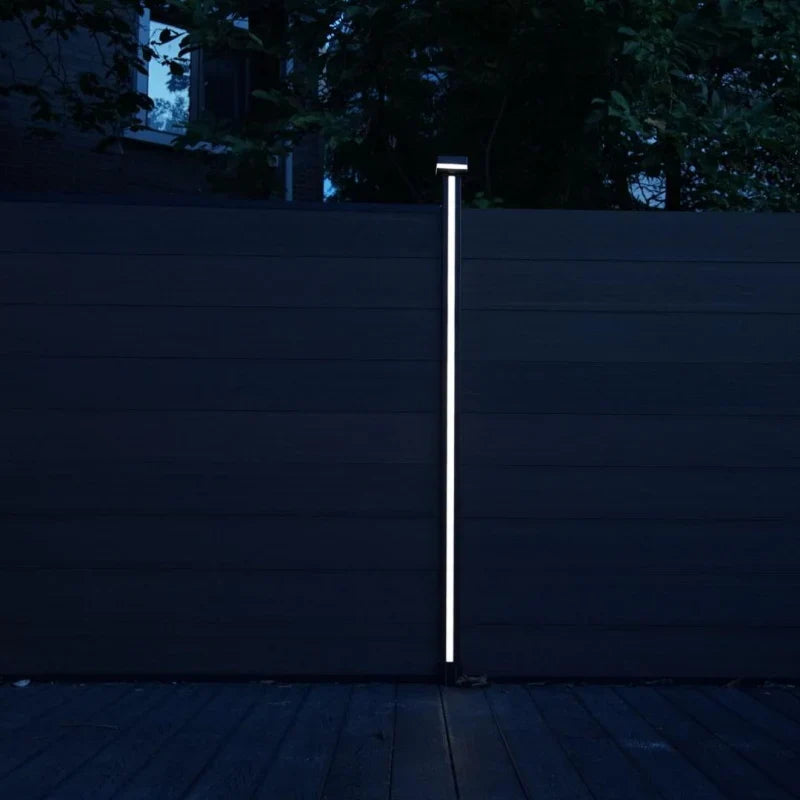 LED strip fence post
