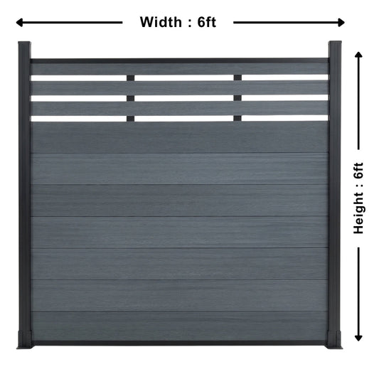 Top Lattice Privacy Composite Fence Wholesale Price  - Light Gray