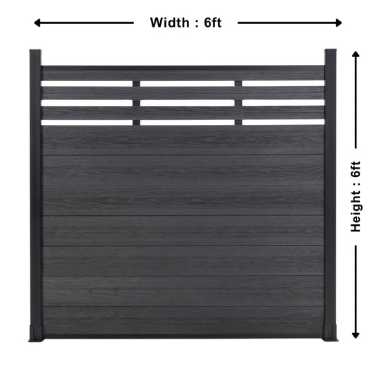 Top Lattice Privacy Composite Fence Wholesale Price  - Black