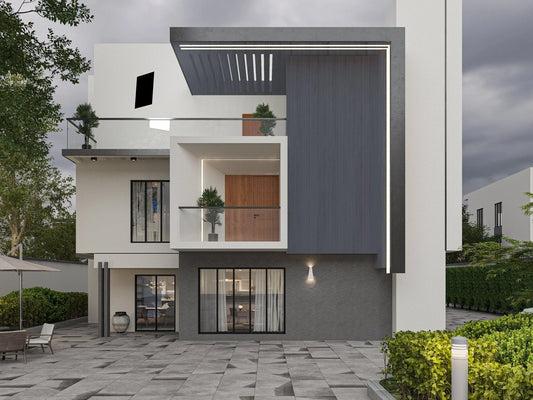 Light Gray Composite Exterior Cladding – Wide Panels, 5 Pieces/Box (32.6 sq. ft.)