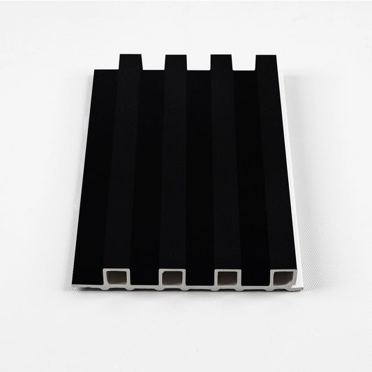 Luxe Noir WPC Fluted 3D Wall Panels – 14 Panels per Box (68 sq. ft. Coverage)
