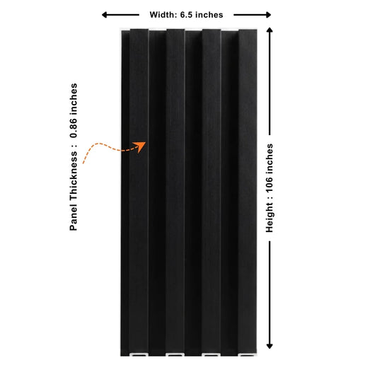 Luxe Noir WPC Fluted Wall Panels