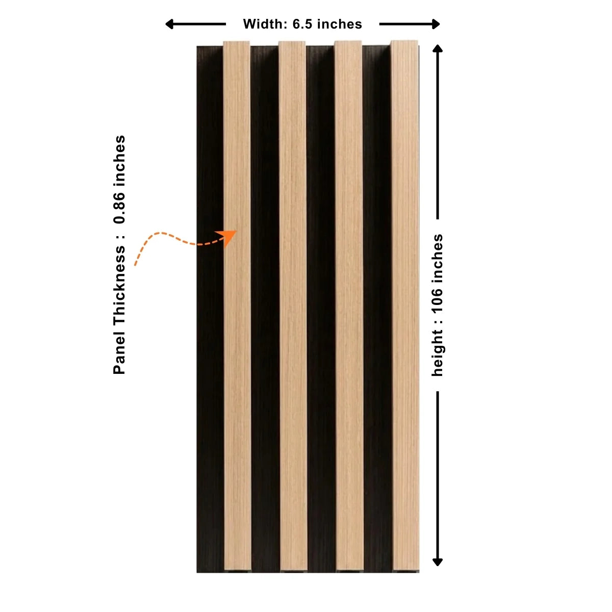 Maple Slate Black WPC Fluted 3D Wall Panels – 42.9 sq. ft./Box
