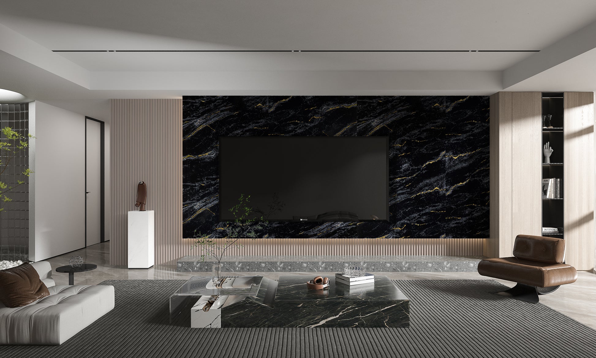 Midnight Gold PVC marble panel