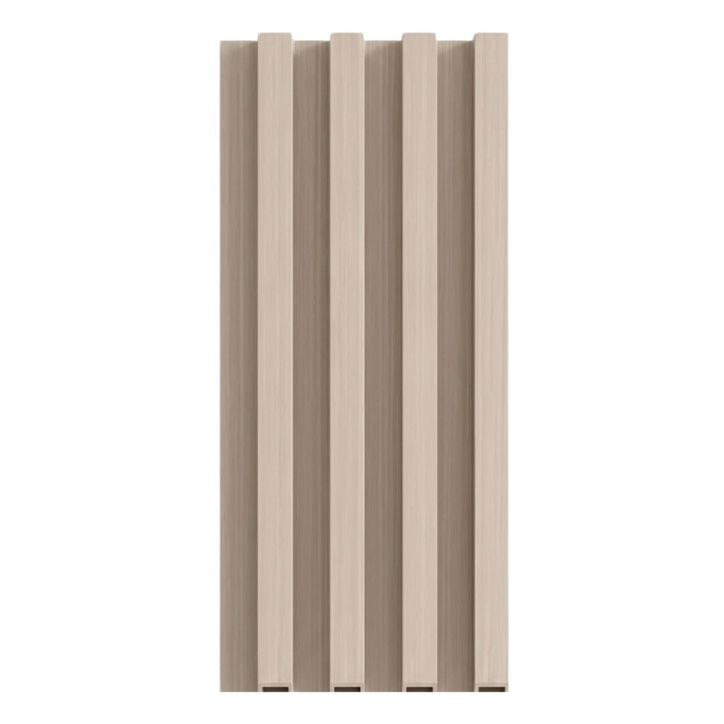 Nordic Birch WPC Fluted 3D Wall Panels in light wood finish