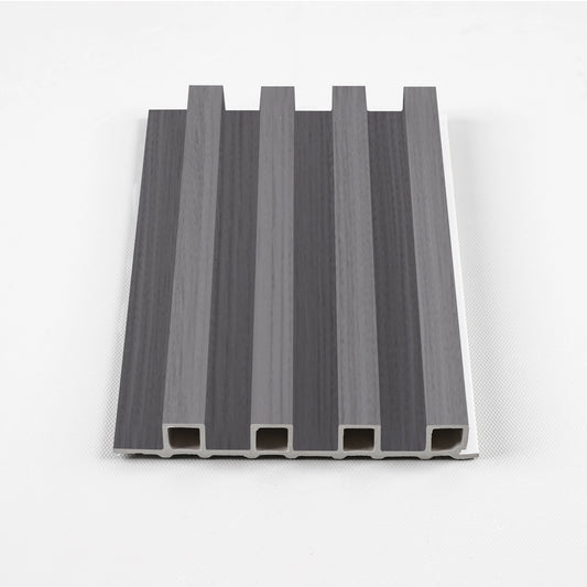 Oak Gray WPC Fluted 3D Wall Panels | 14 Panels per Box (68 sq. ft. Coverage)