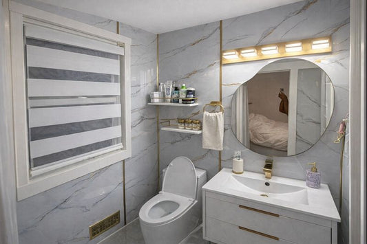 PVC marble wall panels bathroom waterproof installation