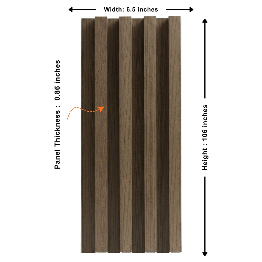 Royal oak wood finish WPC wall panels fluted decorative wall cladding