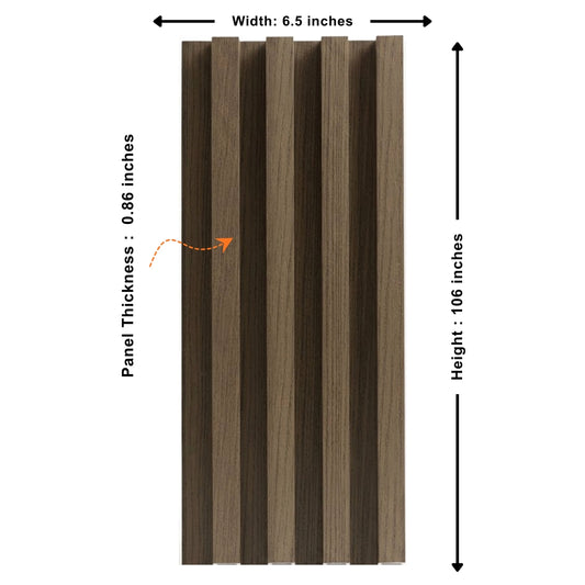Royal oak wood finish WPC wall panels fluted decorative wall cladding