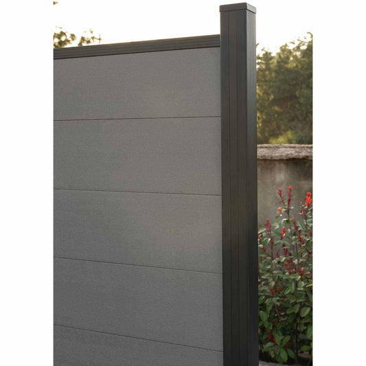 Silver Gray Co-Extruded Composite Fence