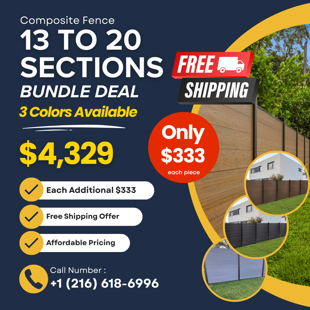 multi color composite fence bundle with free shipping usa